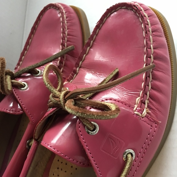 Sperry rose patent leather slip on tie loafer - Picture 2 of 7